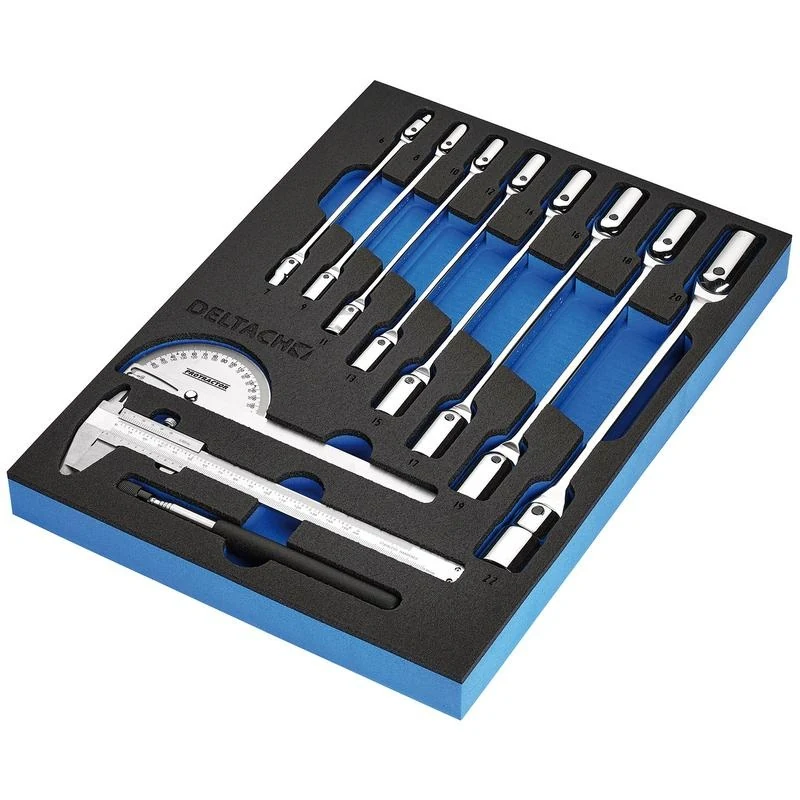 BUNKER Knee Wrench, Measuring and Pick-up Set in EVA Foam Inlay (10 Piece) - DELTACH-561024 - DR-29716
